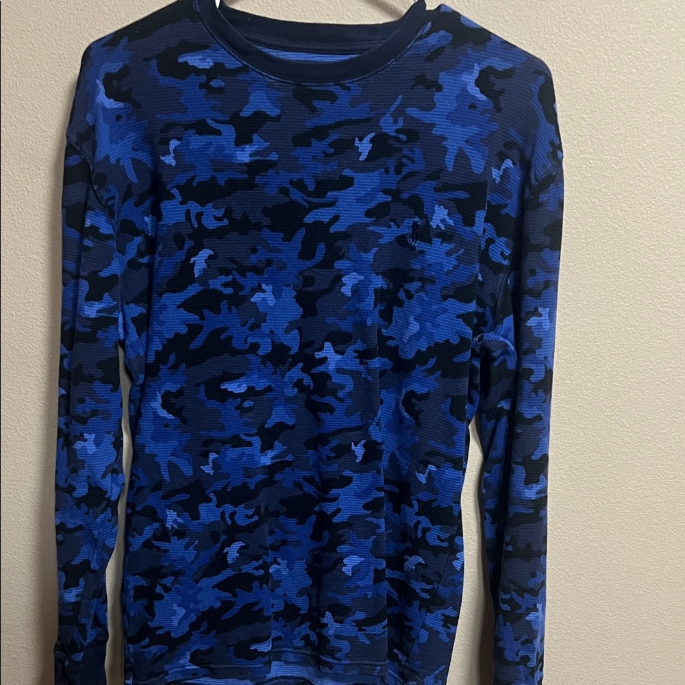 Polo by Ralph Lauren Blue Camo Long Sleeve Shirt